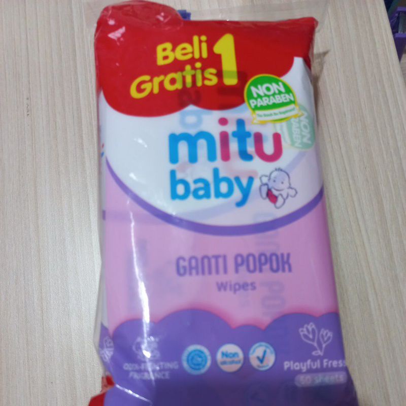 TISU BASAH MITU WIPES 50+ buy 1 get 1