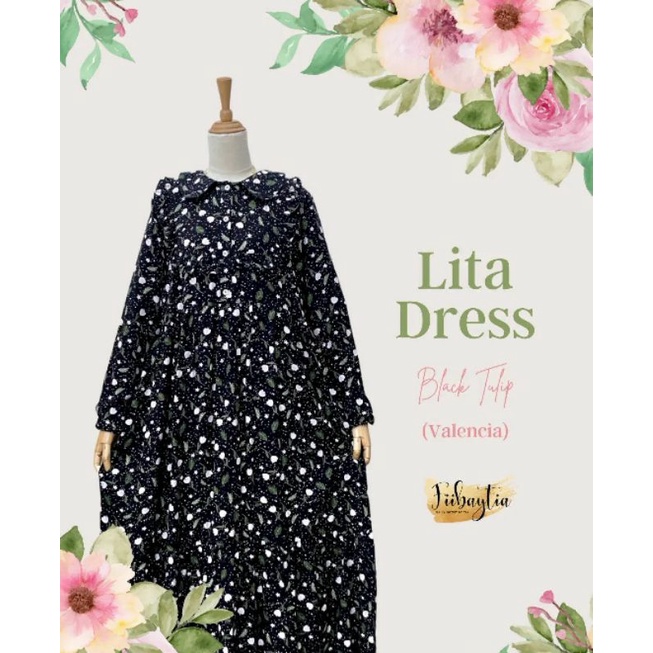 Fiibaytia Gamis Lita Dress Black Lily
