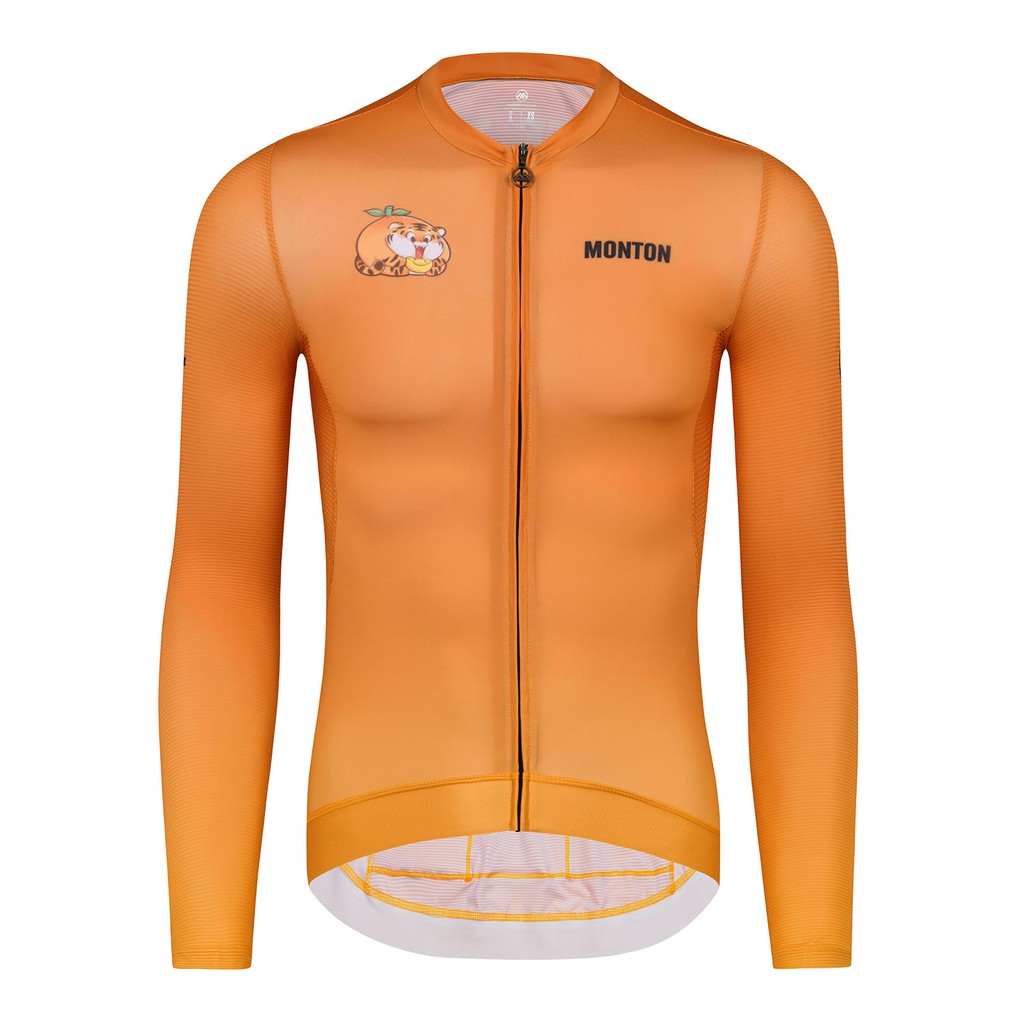 JERSEY MONTON MAN LONG TIGER ORANGE - BAJU SEPEDA LENGAN PANJANG