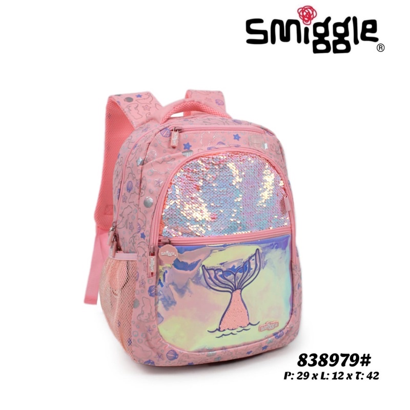 Tas Ransel Smiggle (KW) Pink Mermaid Hologram