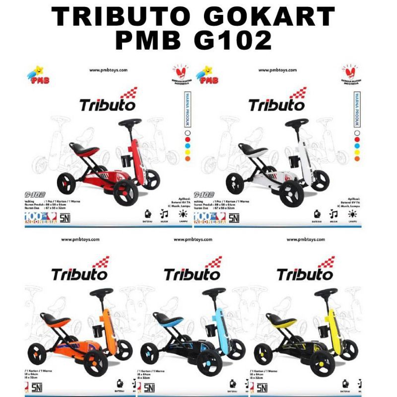 Gokart Accu / Aki Mainan Anak PMB Tributo G102