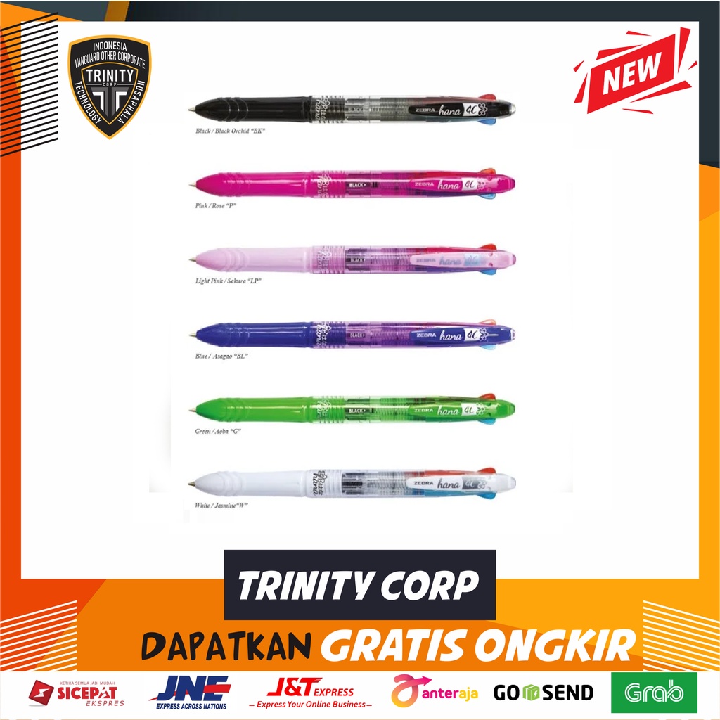 

BALLPEN ZEBRA HANA 4C pack