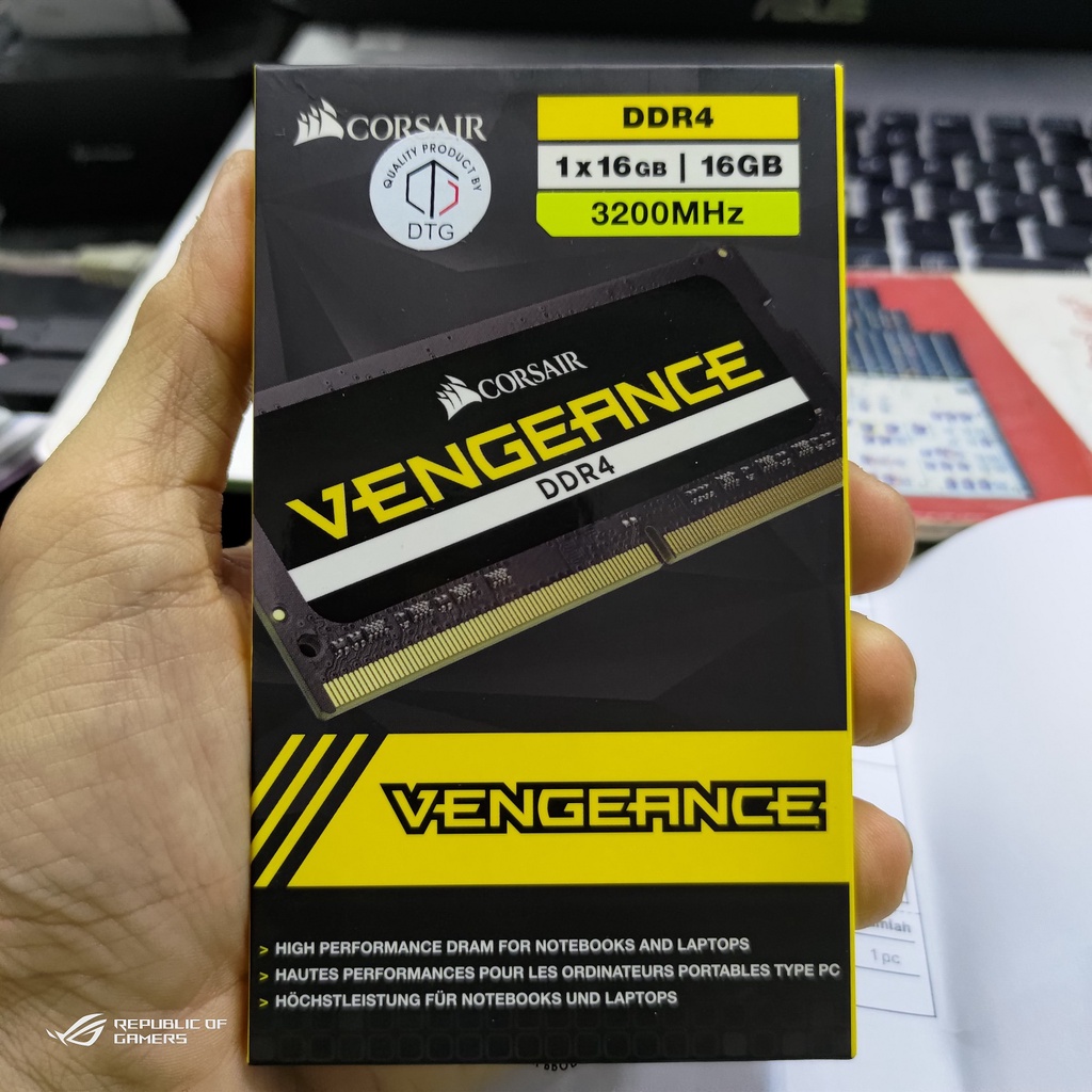 Sodimm Corsair Vengeance 16GB DDR4 3200 CMSX16GX4M1A3200C22