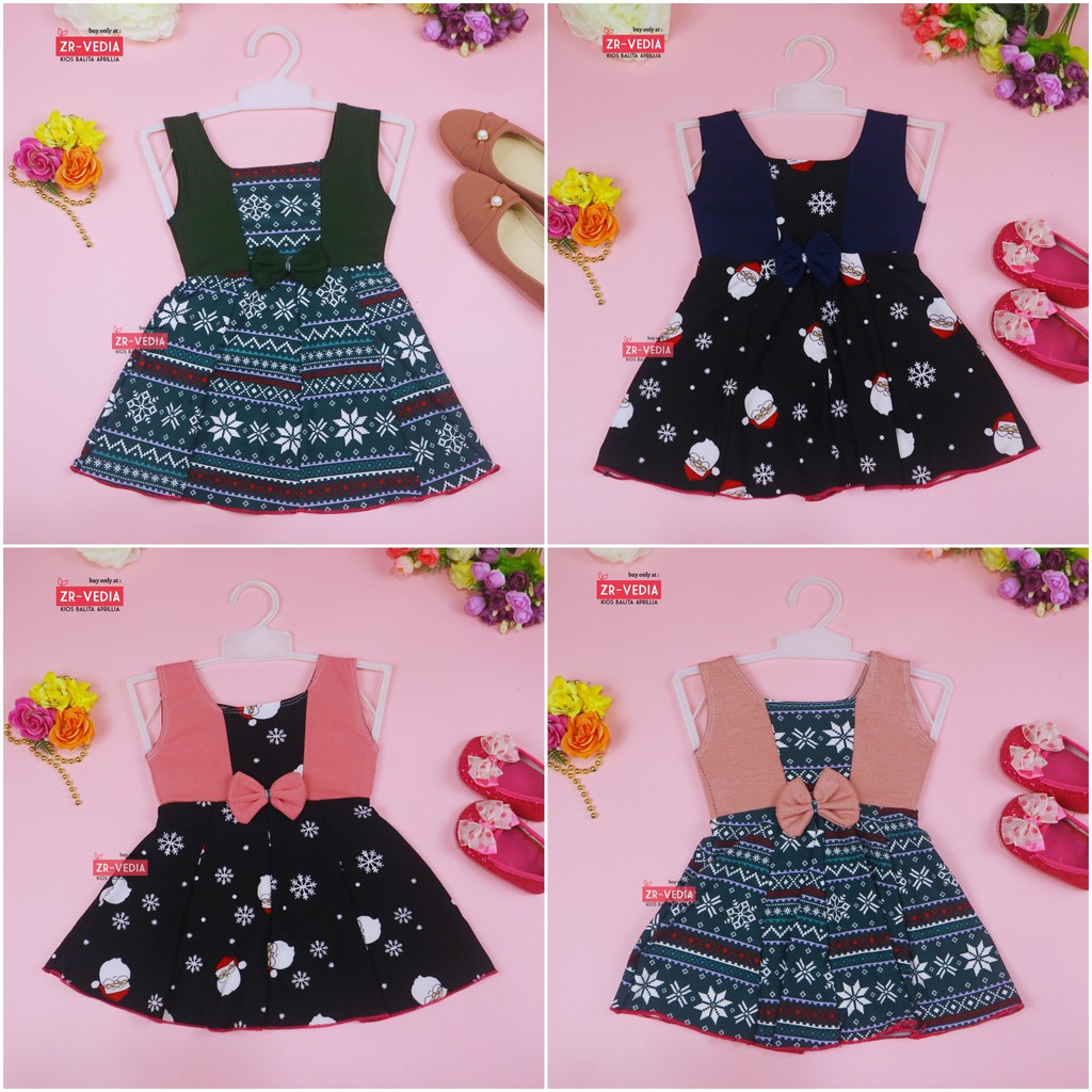 (0-6 Bulan) Dress Clairine Baby New Born / Dress Anak Perempuan Pakaian Bayi Baju Yukensi Motif kiosbalitaaprilia