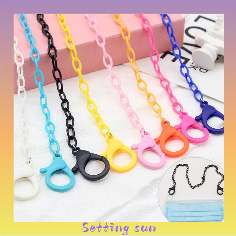 lanyard klip topeng gaya korea yang dapat disesuaikan rantai warna lanyard non-slip TN