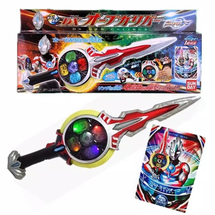 Ultraman Orb Dx Orbcalibur Sword Pedang 5 Lampu Dan Multi 