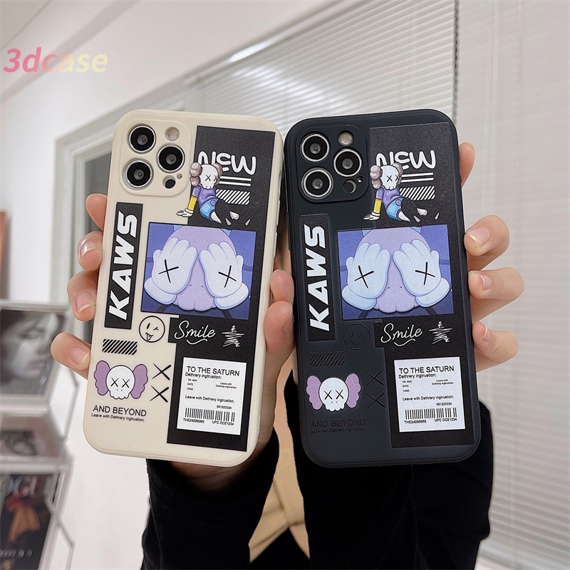 Case Realme C11 2021 C21Y C15 C21 C25 C20 C3 C12 C25S 5 5S 5i C17 7i C1 C25Y C2 C3i 6i C20A realme Narzo 20 10 10A 20A 30A A54 A15 A16 A9 A5 A7 A5S A95 A53 A33 Y12 Y20 A12 Pretty KAWS Bear Silicone Case
