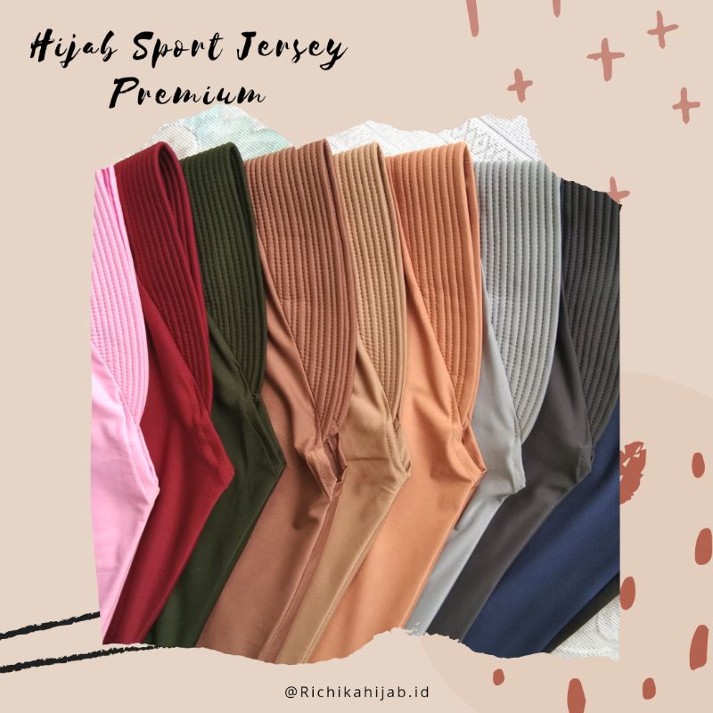 HIJAB SPORT JERSEY PREMIUM | BERGO JERSEY MENUTUPI DADA, HIJAB PET KECIL PET ANTEM