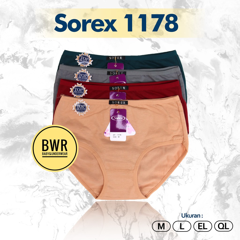 [ 6pc ] CD Sorex 1178 | Celana Dalam Wanita Sorex Comfort Fit - Bwr