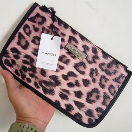 CLUTH DOMPET WRISTLET MANG0 MNG MOTIF TIGER MEDIUM IMPORT PREMIUM #3008