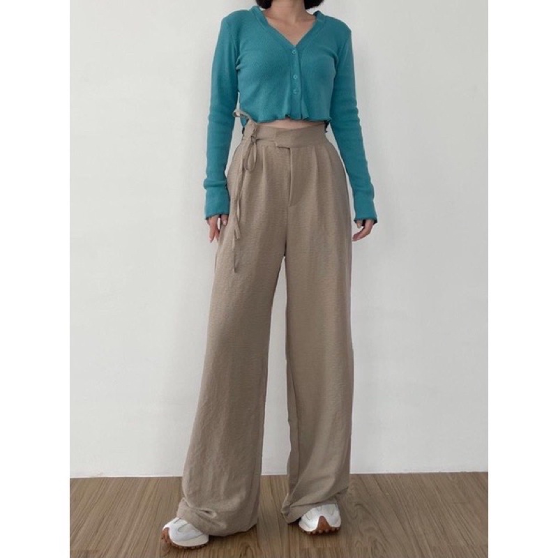 CLOTHIER - Cala Tied Loose Pants | Basic Crinkle Pants