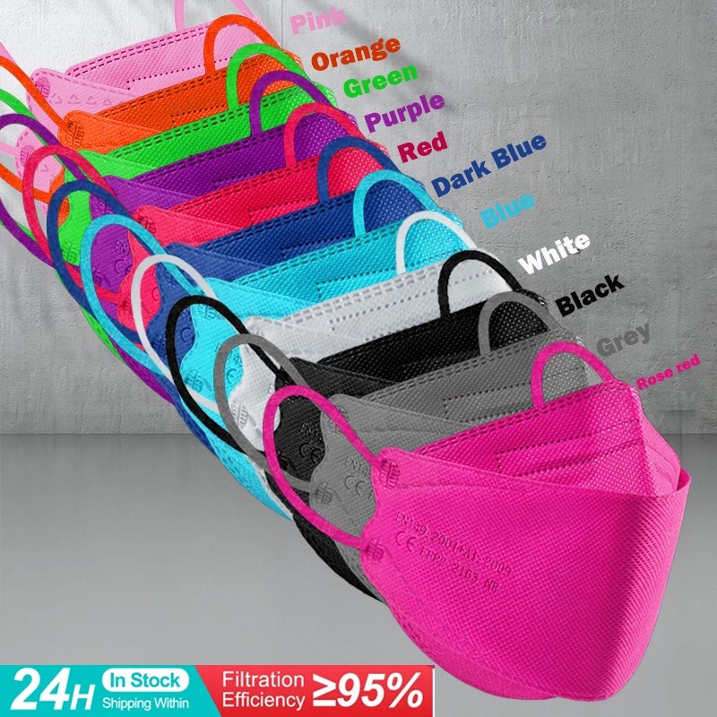 MASKER KF94 ISI 10PCS 4ply MEDIS KF 94 10 PCS KOREA EVO WARNA WARNI HITAM PUTIH COKLAT KUNING MERAH 