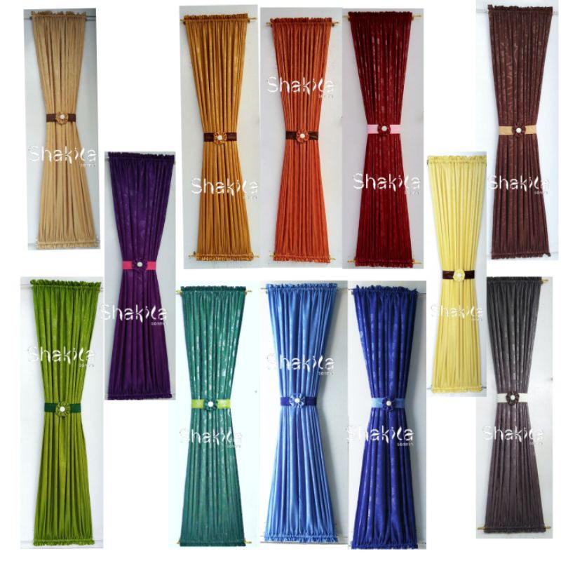 Gorden Kupu Kupu Ikat Polos Tebal