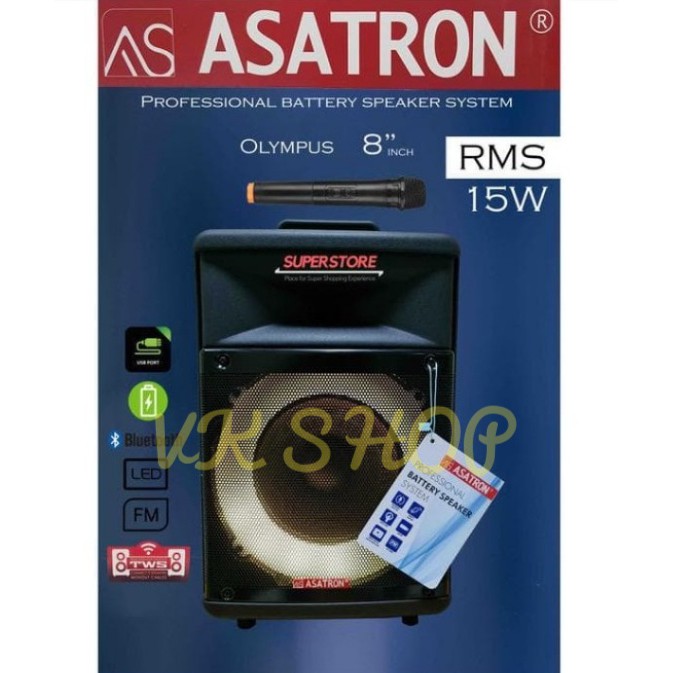 Speaker Portable Asatron OLYMPUS 8 INCH