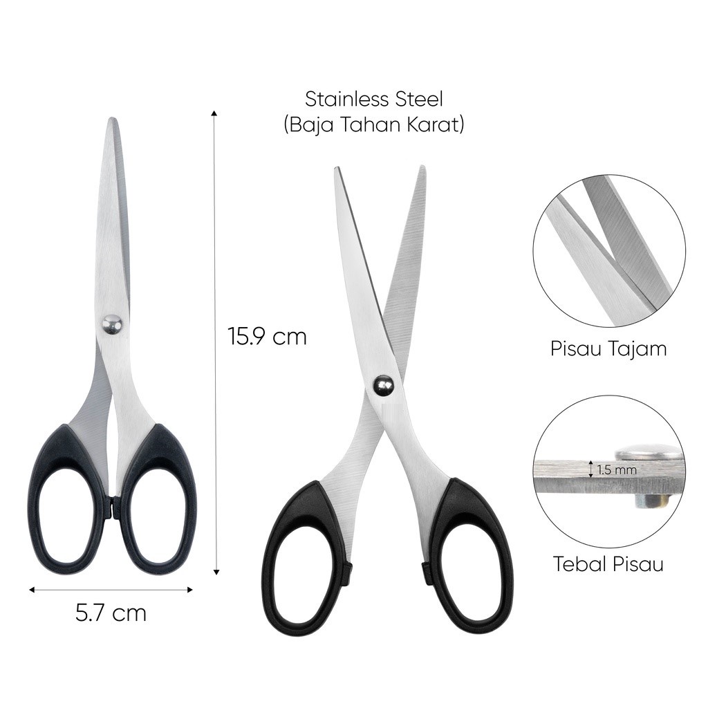 Gunting Dapur Besar warna warni 21 cm M2000 Stainless Steel Scissors SP-T185