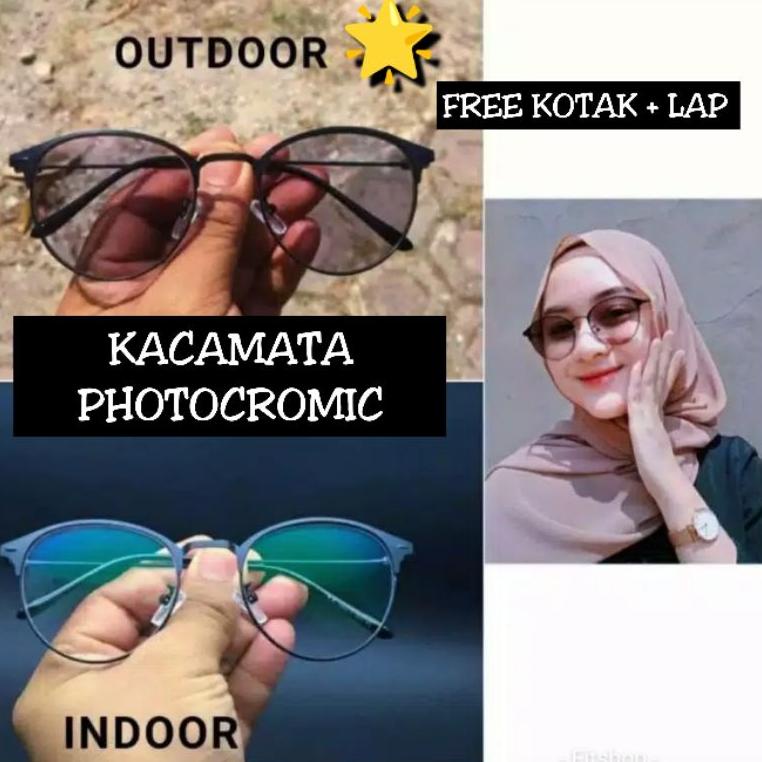 ㅿ E ( E15 ) KACAMATA PHOTOCROMIC 3 IN 1 FREE KOTAK GIFT + LAP KACAMATA TERMURAH ⁂
