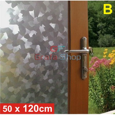 Sticker Kaca Pintu Jendela Motif 50 x 120cm - Sanblas dekorasi