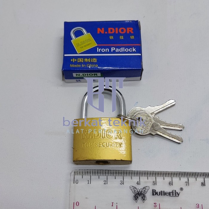 gembok kecil kuning ndior  32mm