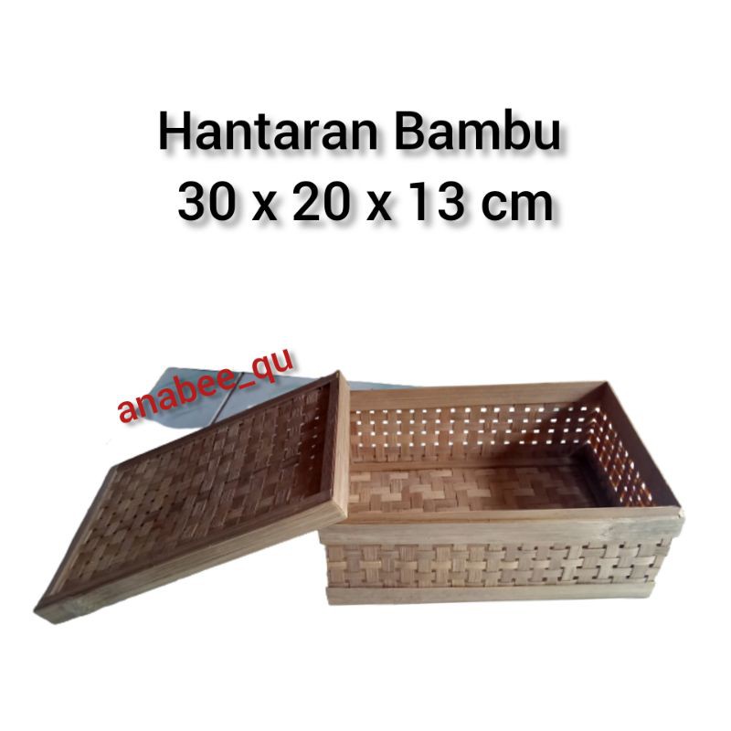 kotak Hampers Bambu persegi panjang, Hantaran Bambu anyaman, kotak seserahan, wadah serbaguna