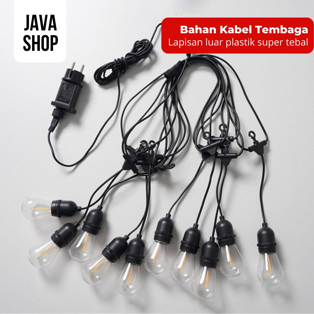 JAVASHOP Kabel Fitting Lampu Gantung Cafe Dekorasi Taman