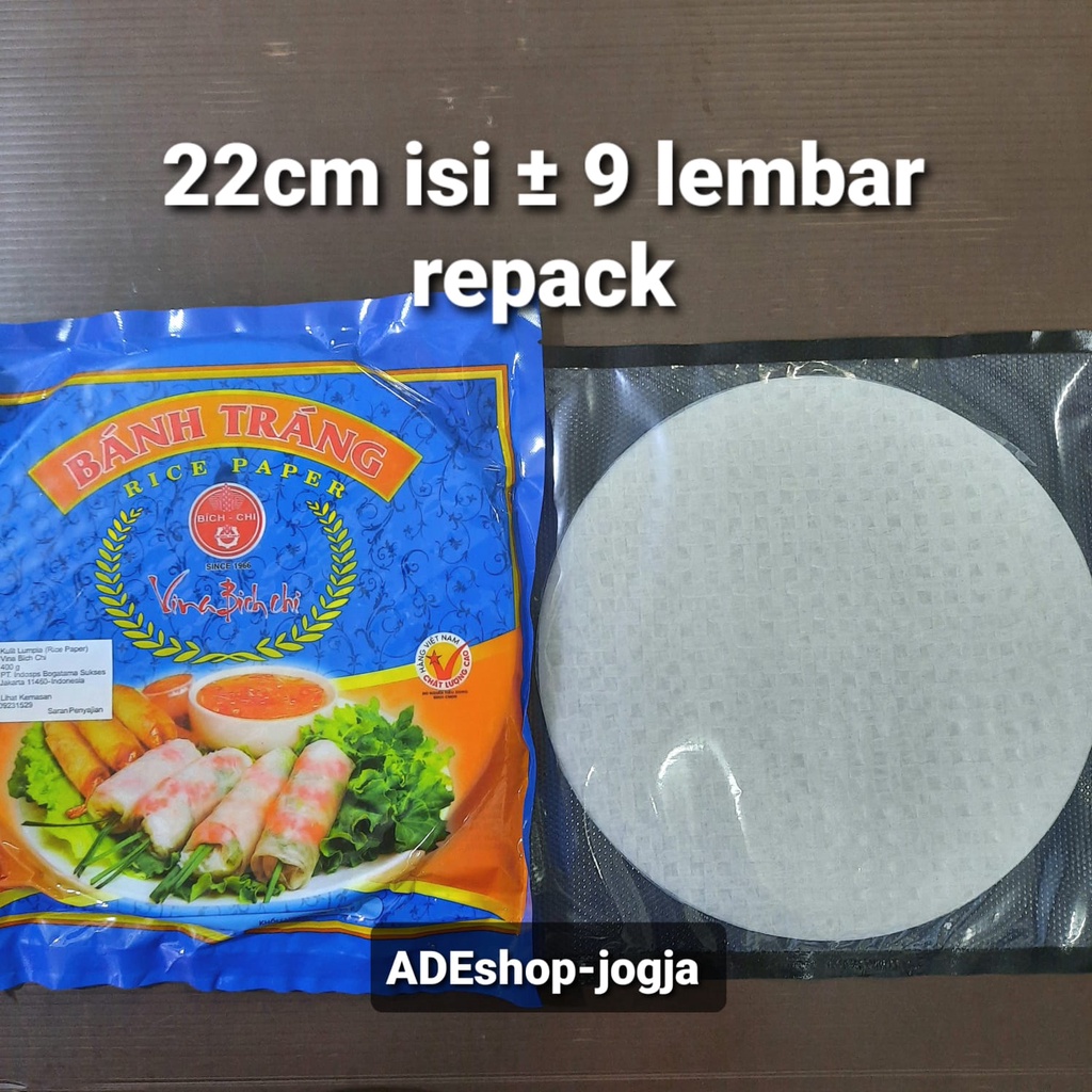 

repack Banh Trang Vietnam Rice Paper Kulit Lumpia 400gr 22 cm