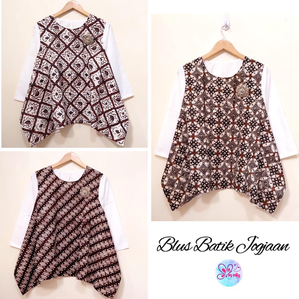 BLOUSE JOGJAAN / ATASAN BATIK WANITA/Atasan batik kantor/SUPPLIER TERMURAH BERKUALITAS SHOPEE