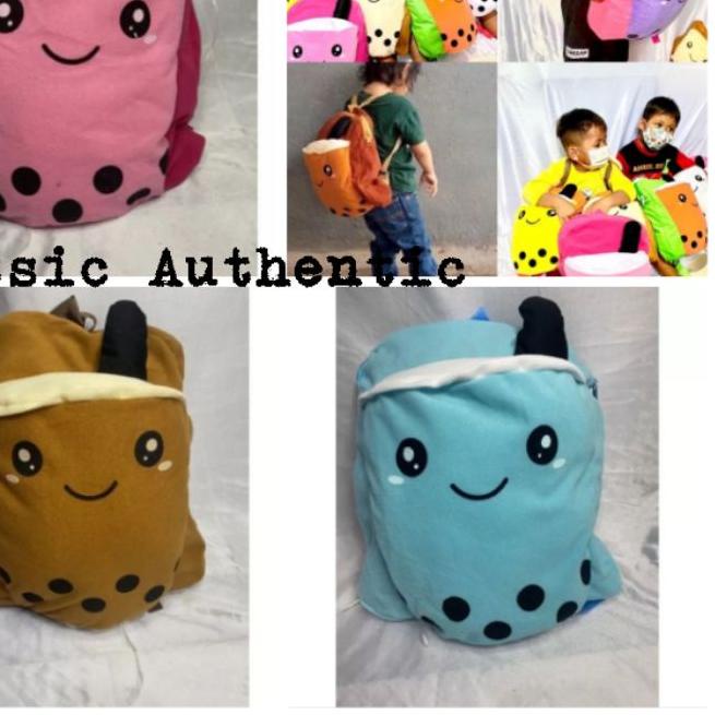 ✵ Tas Ransel Boba Boneka Boba Bublle Drink Anak Perempuan Laki laki Tas Boba Viral Tas anak perempua