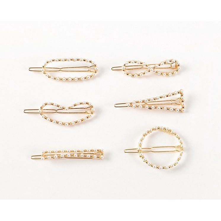  Jepit  Rambut  Model Hollow Bahan Alloy untuk Wanita 