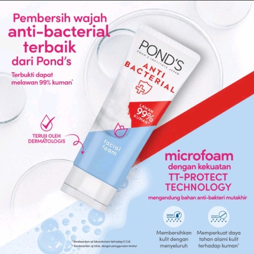 POND'S FACIAL FOAM ANTI BACTERIAL 100 GR