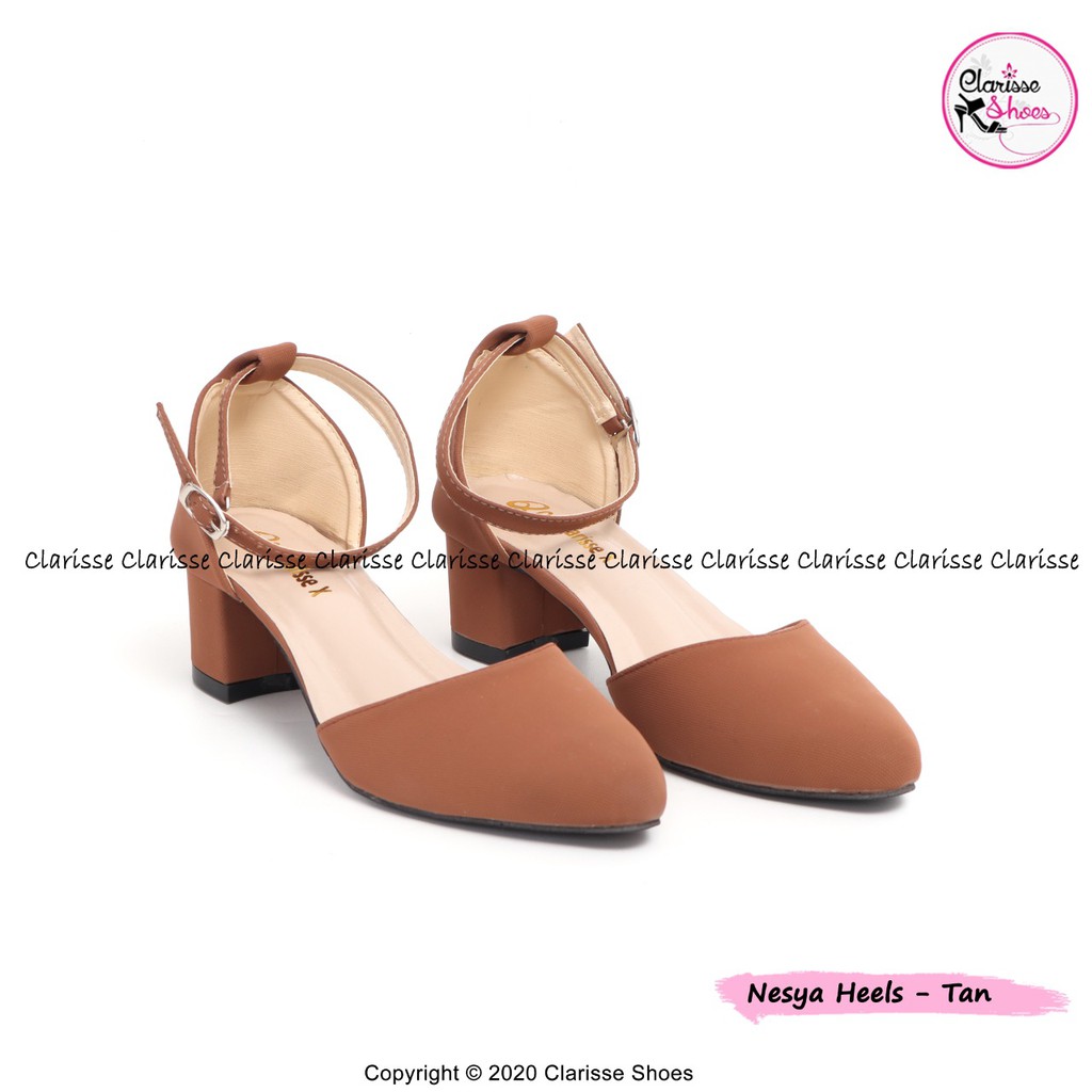 Clarisse heels wanita NESYA sepatu hak 5cm Gelang Tali Elegant Semi Premium Collection