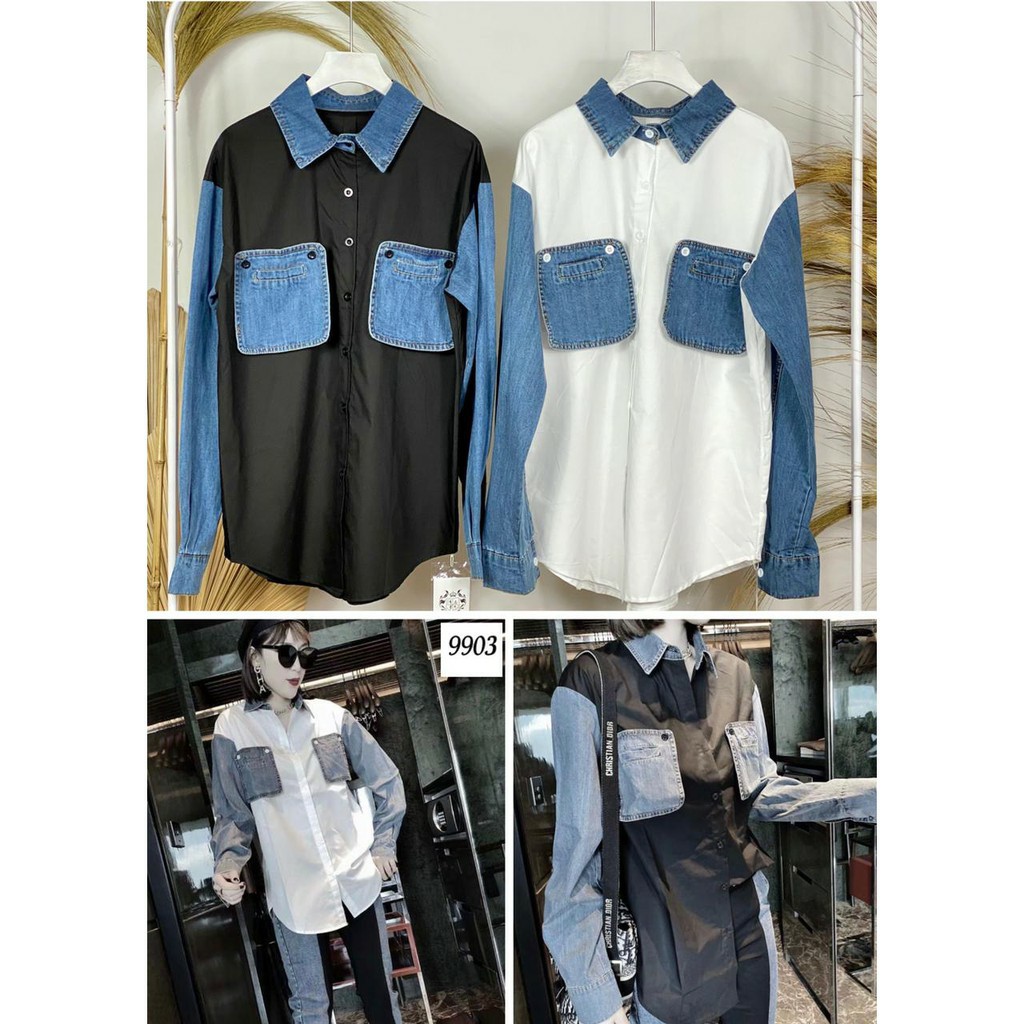 KEMEJA KATUN MIX JEANS IMPORT