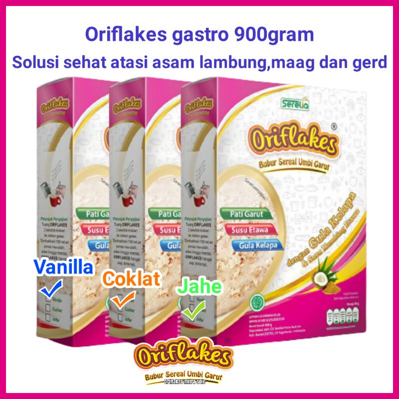 

oriflakes Gastro 900 gram umbi garut maag dan asam lambung