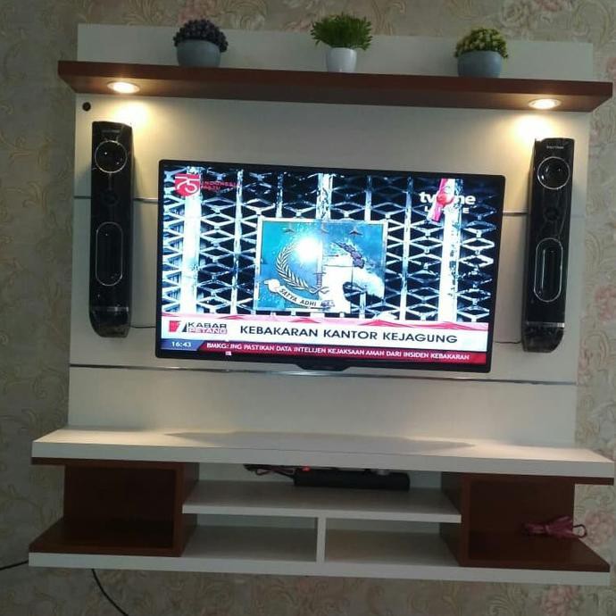 Backdrop Tv Minimalis / Rak Tv Gantung / Meja Tv Gantung / Murah Bagus Manikawelashop