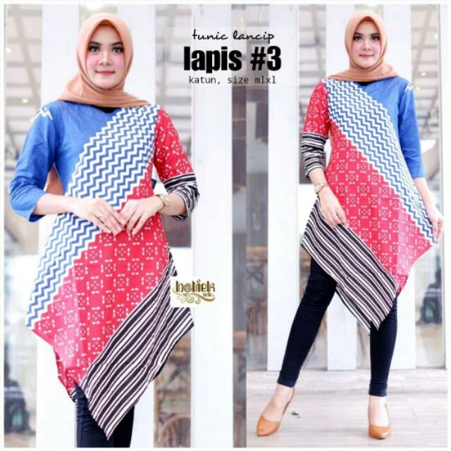 Dress Batik Modern - Tunik Batik Lancip - Batik Solo