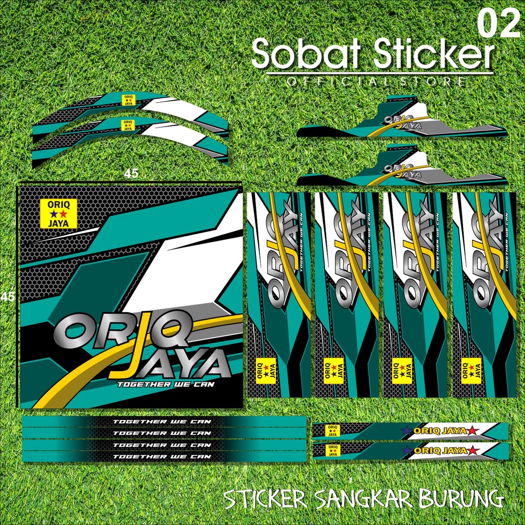 Stiker Decal SANGKAR KOTAK KICAU MANIA Sangkar EBOD JAYA Sangkar ORIQ JAYA Sangkar Kicau MANIA KACER