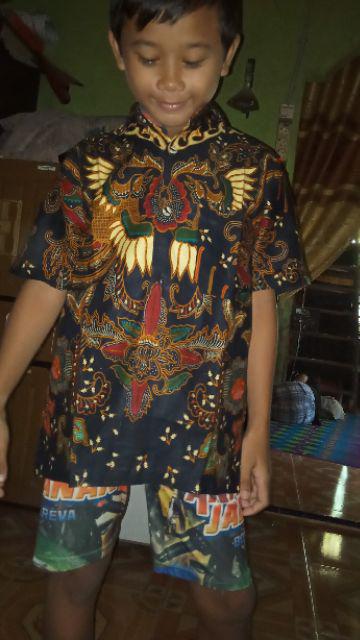 Batik Couple Keluarga - Bisa Cod - Sarimbit Gamis Familly Set Motif Tuju Rupa  Batik Putra Hadi