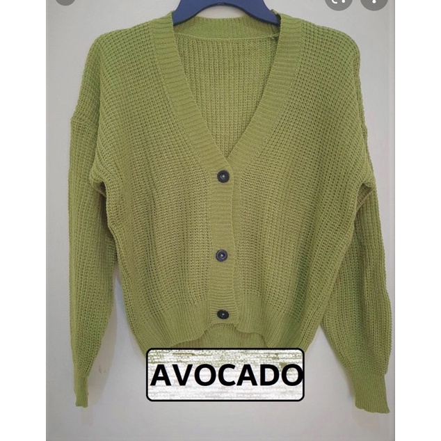 ELLENA BASIC OUTWEAR (7 GET) / MIDI KARDIGAN /RAJUT PREMIUM / BASIC outer-avocado