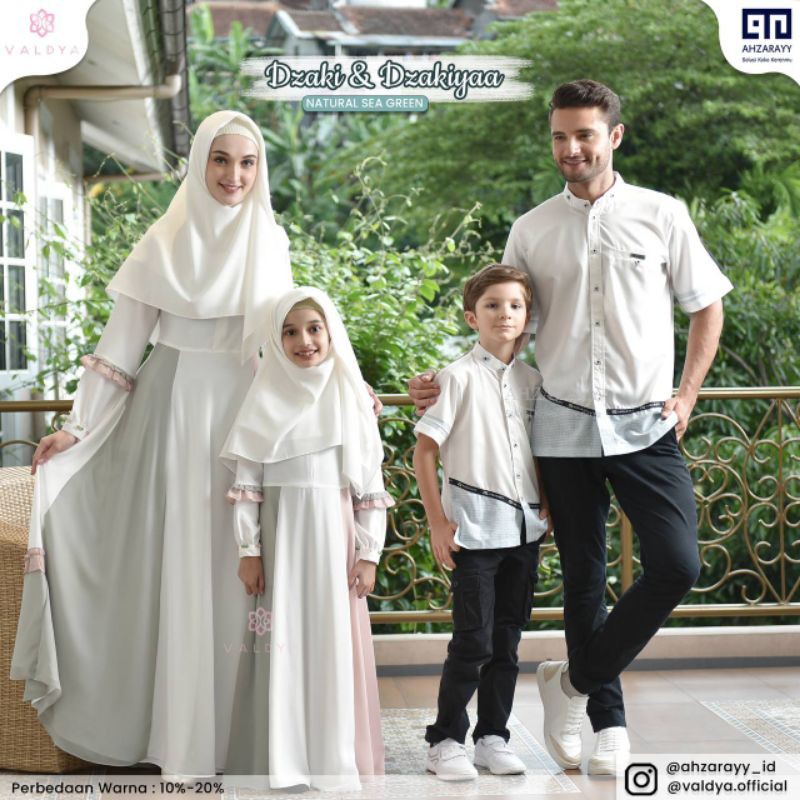 FAMILY SET DZAKI DZAKIYAA BY AHZARAYY VALDYA/NATURAL SEA GREEN