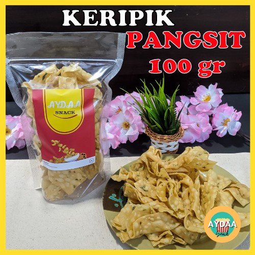 KERIPIK PANGSIT GORENG 100 GRAM BESAR KERIPIK BAWANG CEMILAN SNACK MAKANAN RINGAN ENAK RENYAH