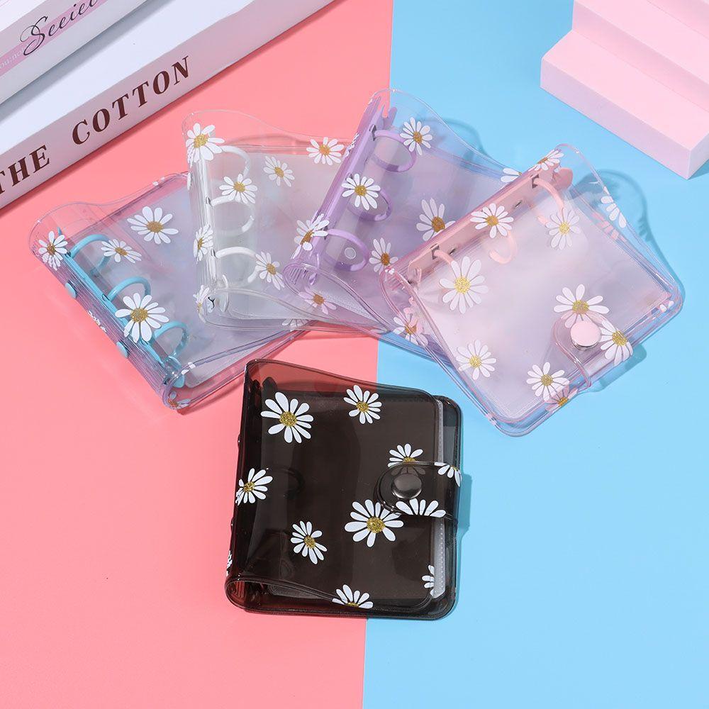 Top Notebook Cover Mini Kreatif Tangan Akun Diary Bunga Daisy Diary Buku Longgar-Daun Isi Ulang