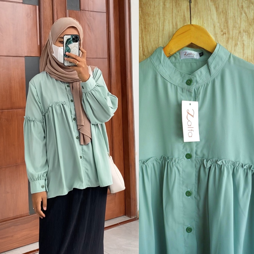 AMIRA BLOUSE by ZALFA OUTFIT / blouse polos / blouse wanita murah