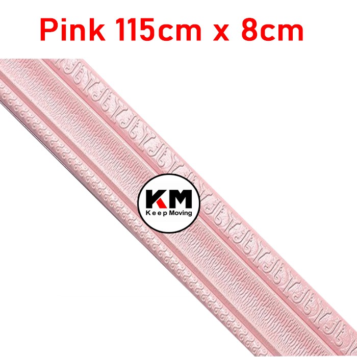 KM Wall Border List Wallpaper Wallborder Foam 3D-PINK 115cm x 8cm