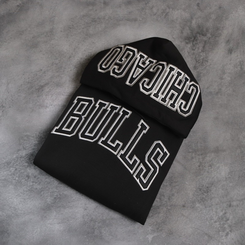 HOODIE CHICAGO BULLS - BORDIR FULLTAG &amp; LEBEL