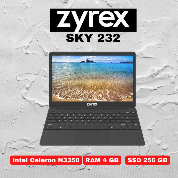 Laptop Murah Zyrex Sky 232 ZYREX SKY 232 Intel N3350 RAM 4GB SSD 256GB