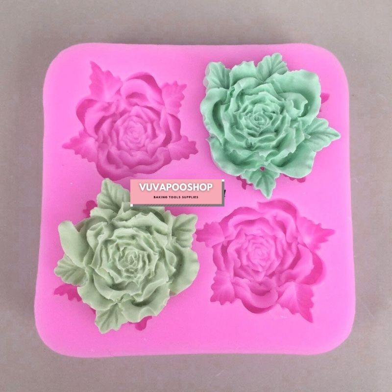 SM Mawar Pink Sdg / Cetakan Silicone Mawar Sdg / Cetakan Silikon Mawar