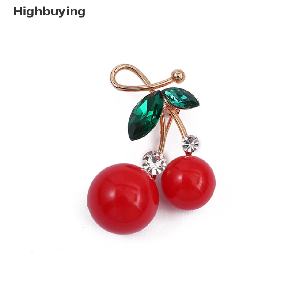 Hbid 1Pc Bros Pin Bentuk Buah Ceri Merah Untuk Aksesoris Wanita