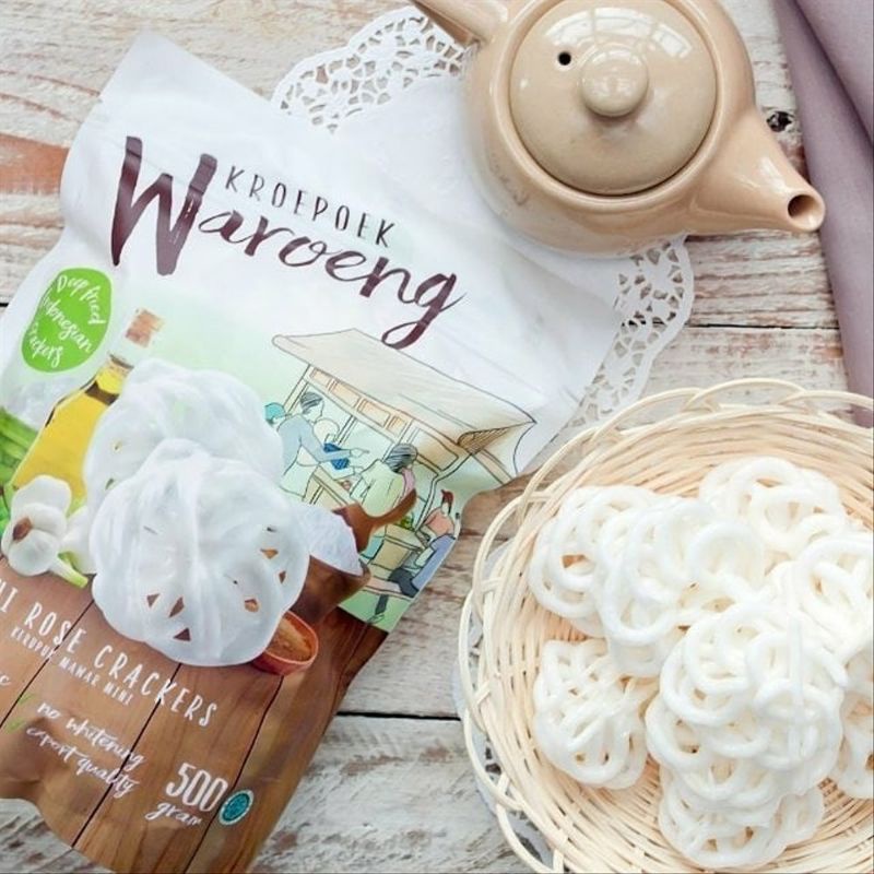 

Kroepoek Waroeng Mini Rose Kerupuk Non MSG 500gr