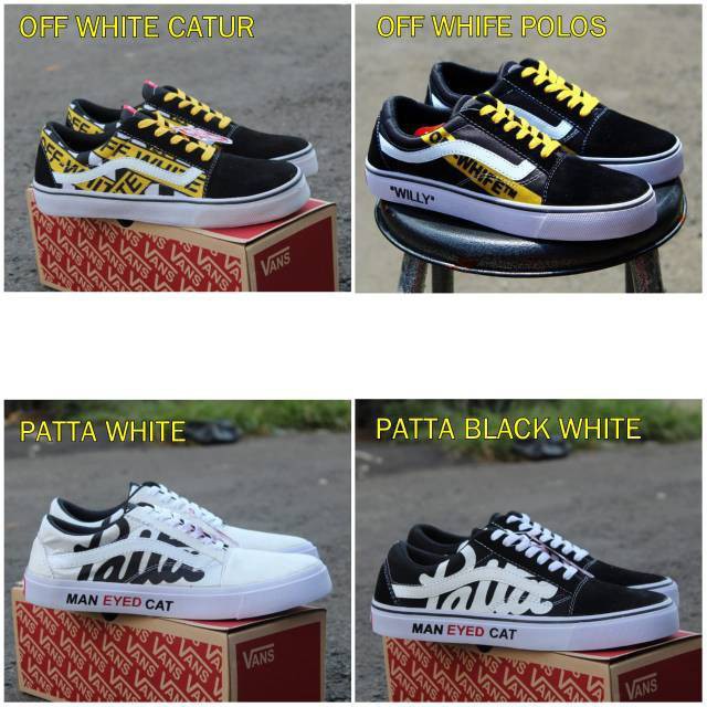 SEPATU VANS OLDSKOOL PATTA OFFWHITE PREMIUM PRIA KEREN AUTHENTIC ICC DT