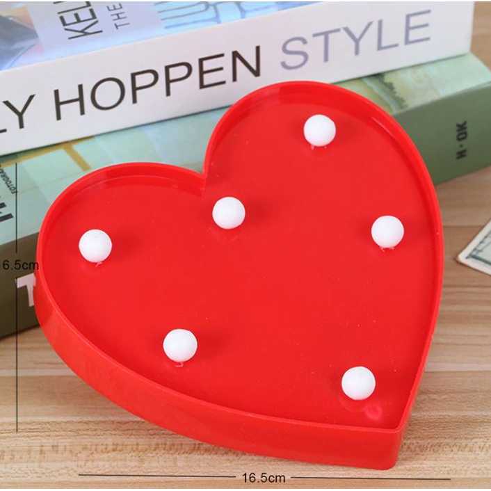Lampu Marque Love Lope Hias Dekorasi Aesthetic Marquee Hati / Heart Merah Light LED Kamar