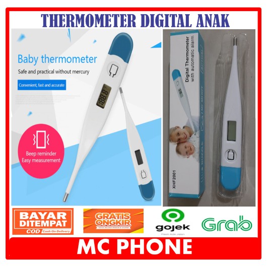 Thermometer Digital Pengukur Suhu Badan Polos Bayi, Anak, Dewasa